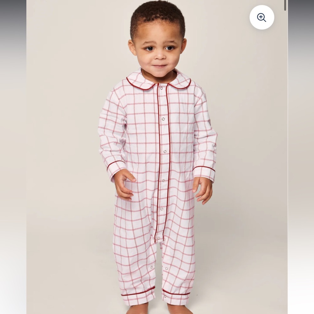 Petite Plume Baby’s Twill Cambridge Romper